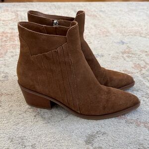 Dolce Vita Tan Suede Ankle Booties